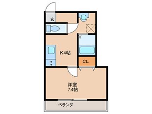 ヴィラナリー放出の物件間取画像